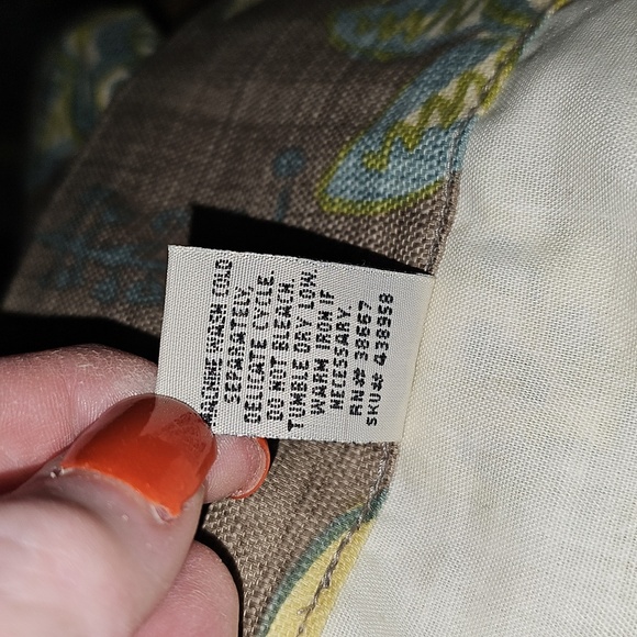 One world market 48 x84 blackout Tamara curtain green and grey Boho floral print - Picture 3 of 5